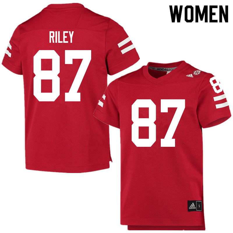 Women #87 Jordon Riley Nebraska Cornhuskers College Football Jerseys Sale-Scarlet